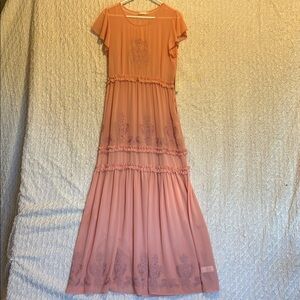 Altar’d State Elegant Pink Maxi Dress